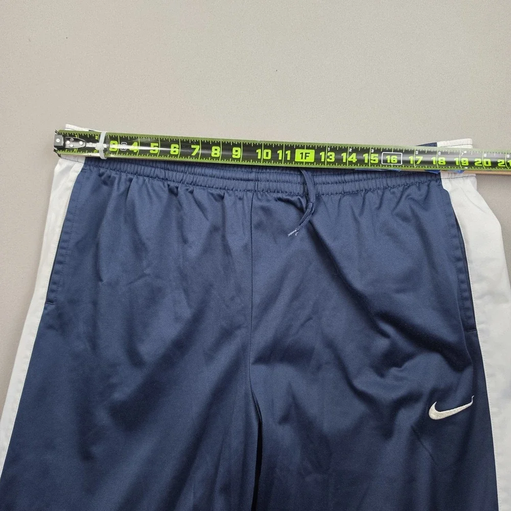 Nike Basketball Vintage Y2K Men's XL Navy Blue White Zip Ankle Track Pants Baggy